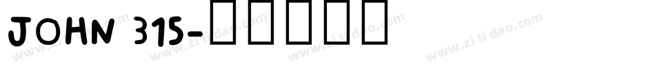 JOHN 315字体转换